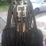 Medium knotless braids