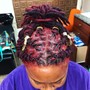 Kids Locs retwist (shave sides, undercut)