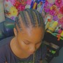 Feed in braids ponytail