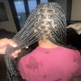 Medium Distressed locs w/ bangs