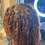 Medium Distressed locs w/ bangs