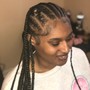 Feed in braids (Freestyle Straight-backs,Inspo pics, Stitch braids)