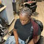 Free style cornrows to back