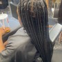 Smedium knotless Braids