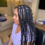 Medium Boho knotless box Braids