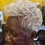 Relaxer & full haircut (new cut)