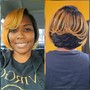 Relaxer & full haircut (new cut)