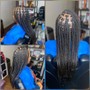 Waist Small Knotless Braids