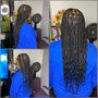 Waist Small Knotless Braids