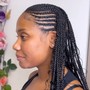 Braids  Complete Retouch 3 Rows in Front & 3 Rows in Back + 2 Rows in Middle