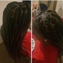 Lemonade braids with knotless in the back