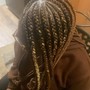 Lemonade braids with knotless in the back