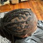 Cornrows with Clients Natural Hair