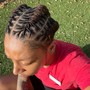 Box plats (braids) of natural hair ***please read description