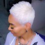 Bleach and Tone (Platinum) For short hair color only.