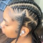 Cornrow braids (6 BRAIDS ONLY)straight back