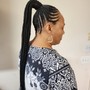 Cornrows ponytail