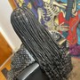 Smedium knotless braids