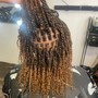 Natural length small cornrows