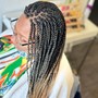 Small size Box Braids waist length