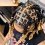 Short Loc shampoo retwist and style