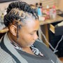 Short Loc shampoo retwist and style