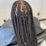 Small straight back feed in braids