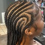 Straight back feed-in Braids