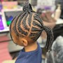 Kid's Braids with hair added (5yr-12yr)