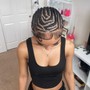 Corn rows Straight Back or Design (Hair Included)