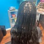 Med size knotless braids