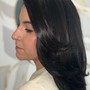 Root touch up/Single Process with Blowdry Style Finish