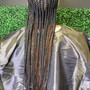 Knotless / box braids small touch up waist