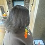 All Over Color, scalp treatment, Blowout, Flat Iron and trim and