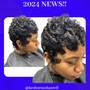 Pixie Cut with Style or Waves Curls