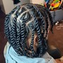 Loc retwist short and style