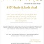 $170 hair and lash deal