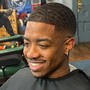 Men’s Hair Cut w/ Facial Hair Service (Semi-Permanent Dark Coloring &amp; Hot Towel Treatment included)