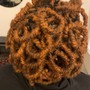 Loc Retwist + Chenille Curls