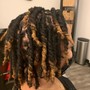 Loc Retwist + Chenille Curls