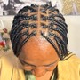 Medium knotless Braids