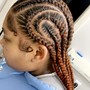 Natural hair Feed-In Braids