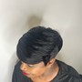 Add on’s extra (ie) shape back of short hair , reglue  pieces,