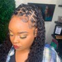 Braided updo with your natural hair