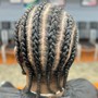 2 Braids with hair added in