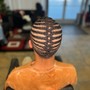 Men's Single Braids with design parts (natural hair only)