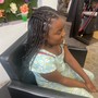 Kid's wash and blowout ages 6-12( braid prep services