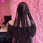 Medium Boho knotless box Braids