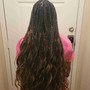 Half feed in Half knotless Braids (MED)