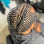 Kids ponytail cornrow with curly end(hair included)